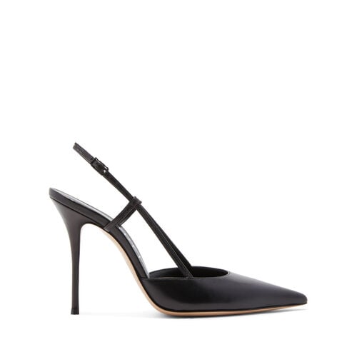 Scarlet Leather Slingback Pumps and Slingback in Black for Women | Casadei®