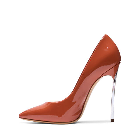 Blade Pump Patent Leather Pumps and Slingback in Fuchsia for Women ...