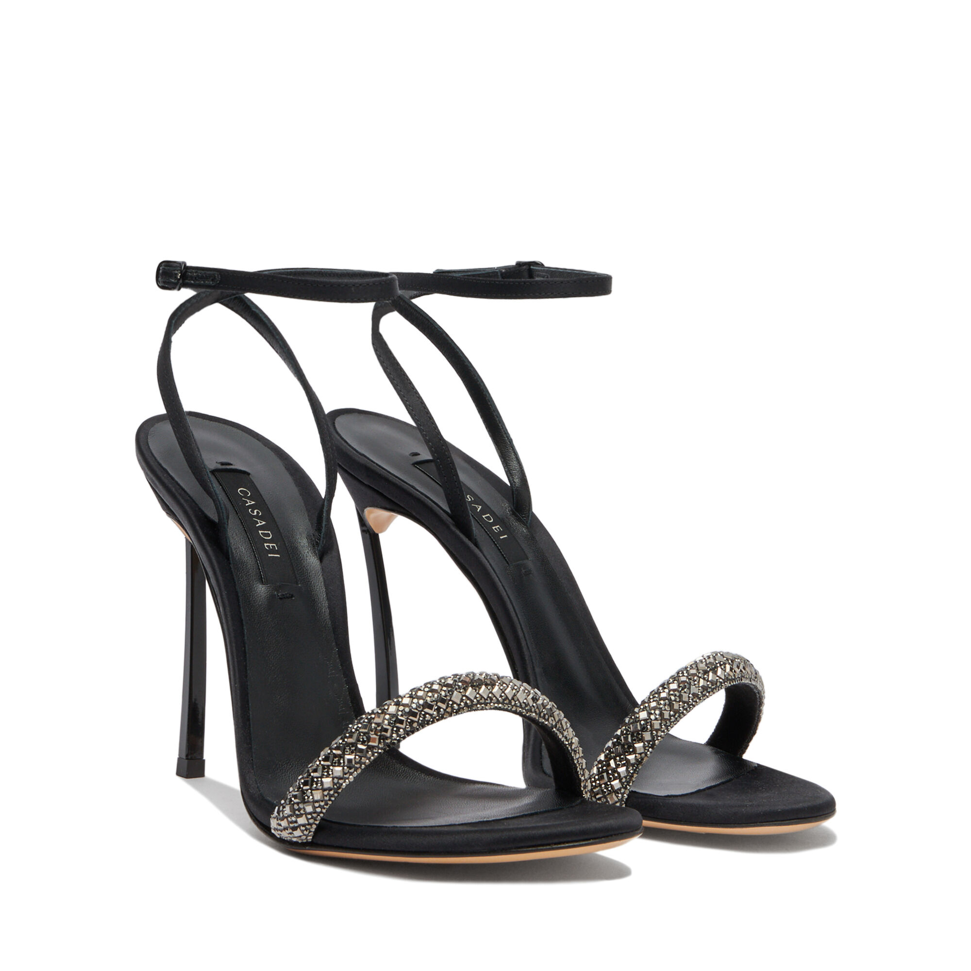 Casadei Stratosphere 120mm crystal-embellished sandals - Black