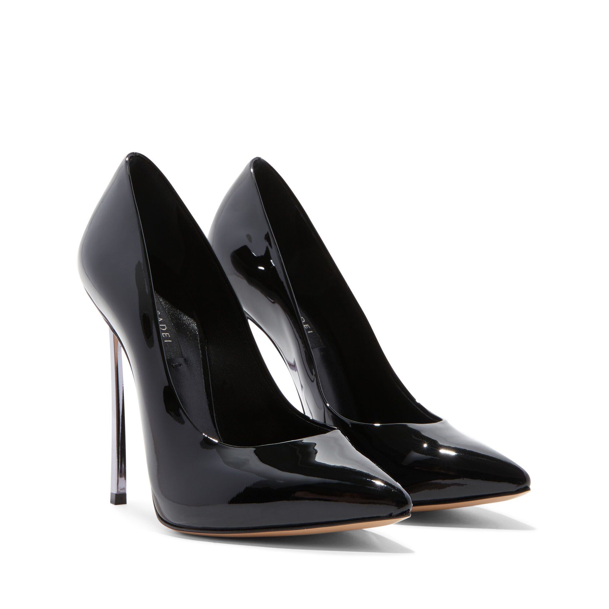 Black patent Leather Pumps with leather Green Soles | Reginald Bendolph Co