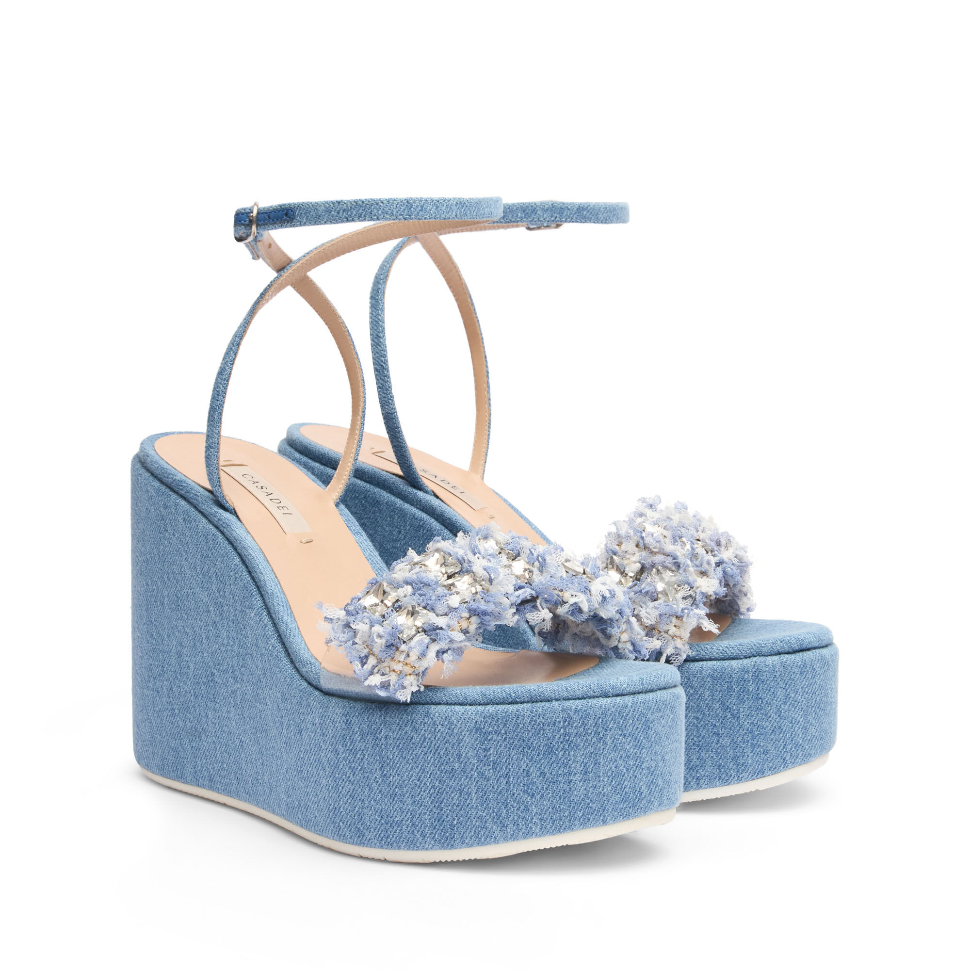 Casadei Elsa Denim Wedges Jeans 1L265X0801C24125805