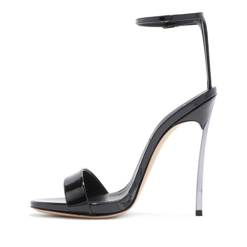 Blade Patent Leather Sandals in Black for Women | Casadei®