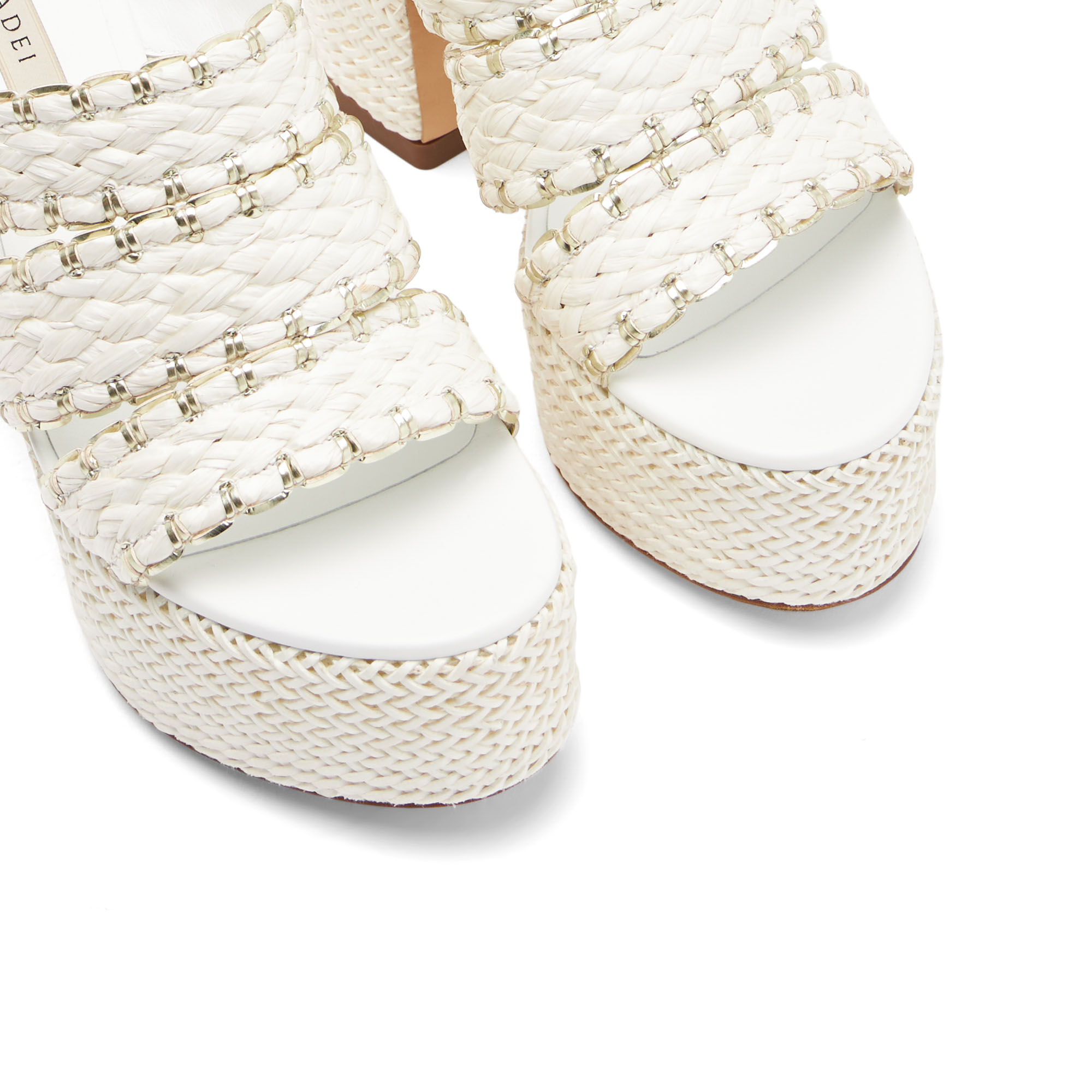 Casadei woven platform sneakers - White