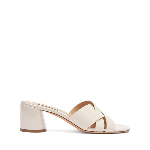 Emily Viky Cleo Mules in Milk for Women | Casadei®