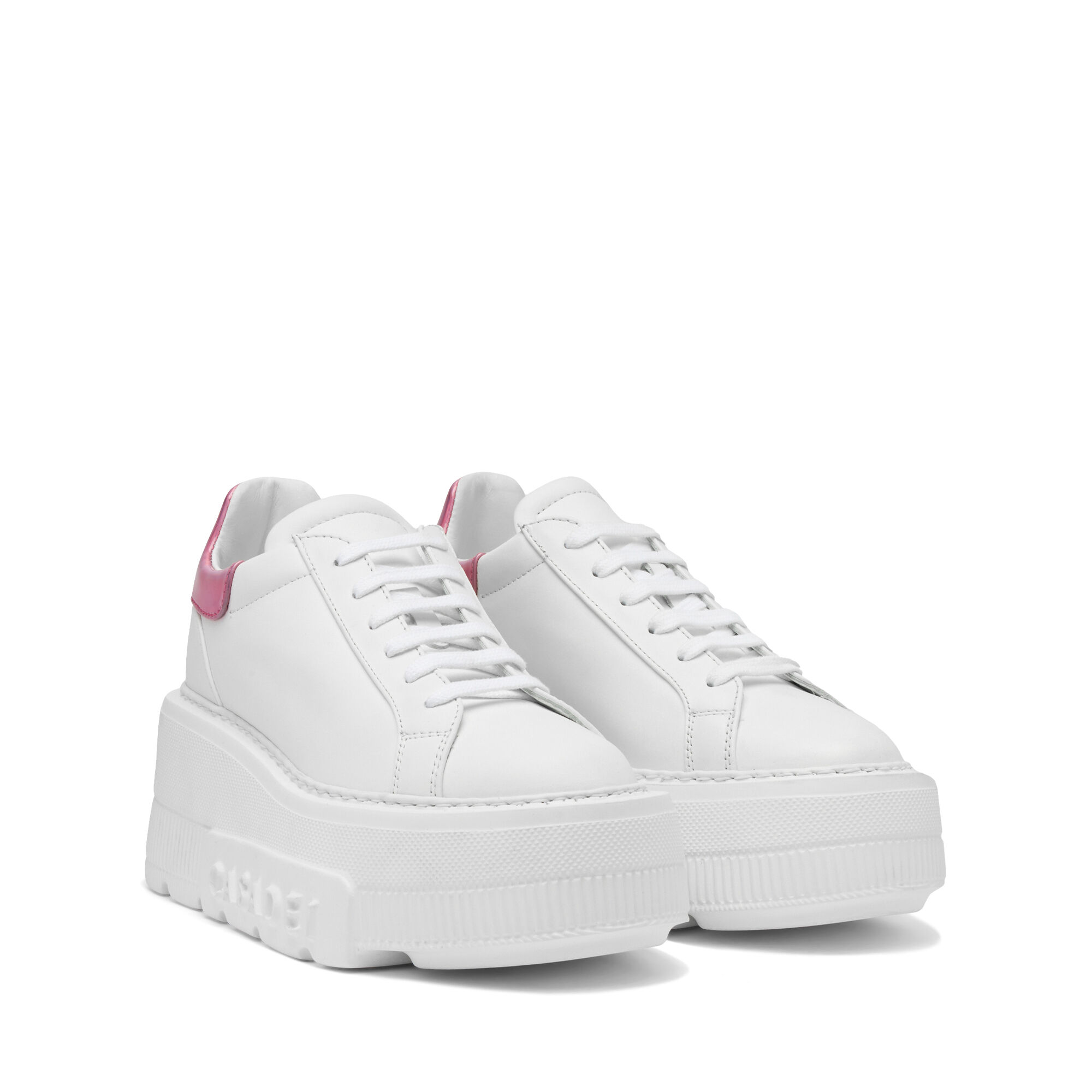 Nexus Flash Sneakers XXL Sole in White and Minou for Women | Casadei®