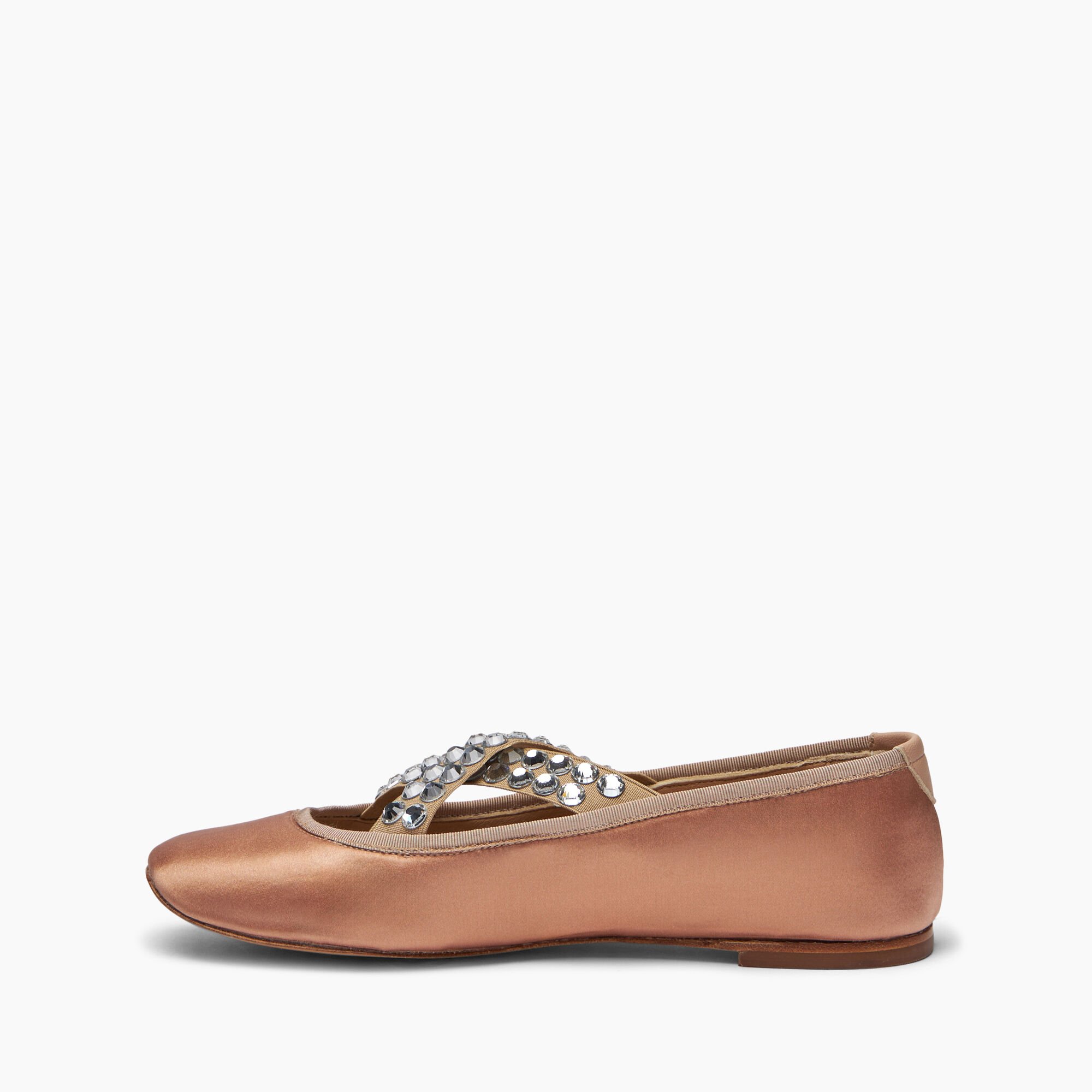 Casadei Avenue Ballet Satin Ballerinas مسحوقي 1A259X0101C2368