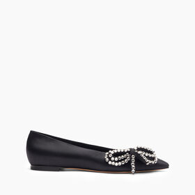 Casadei Judith Satin Ballerinas Negro 1A275Y0101C2541