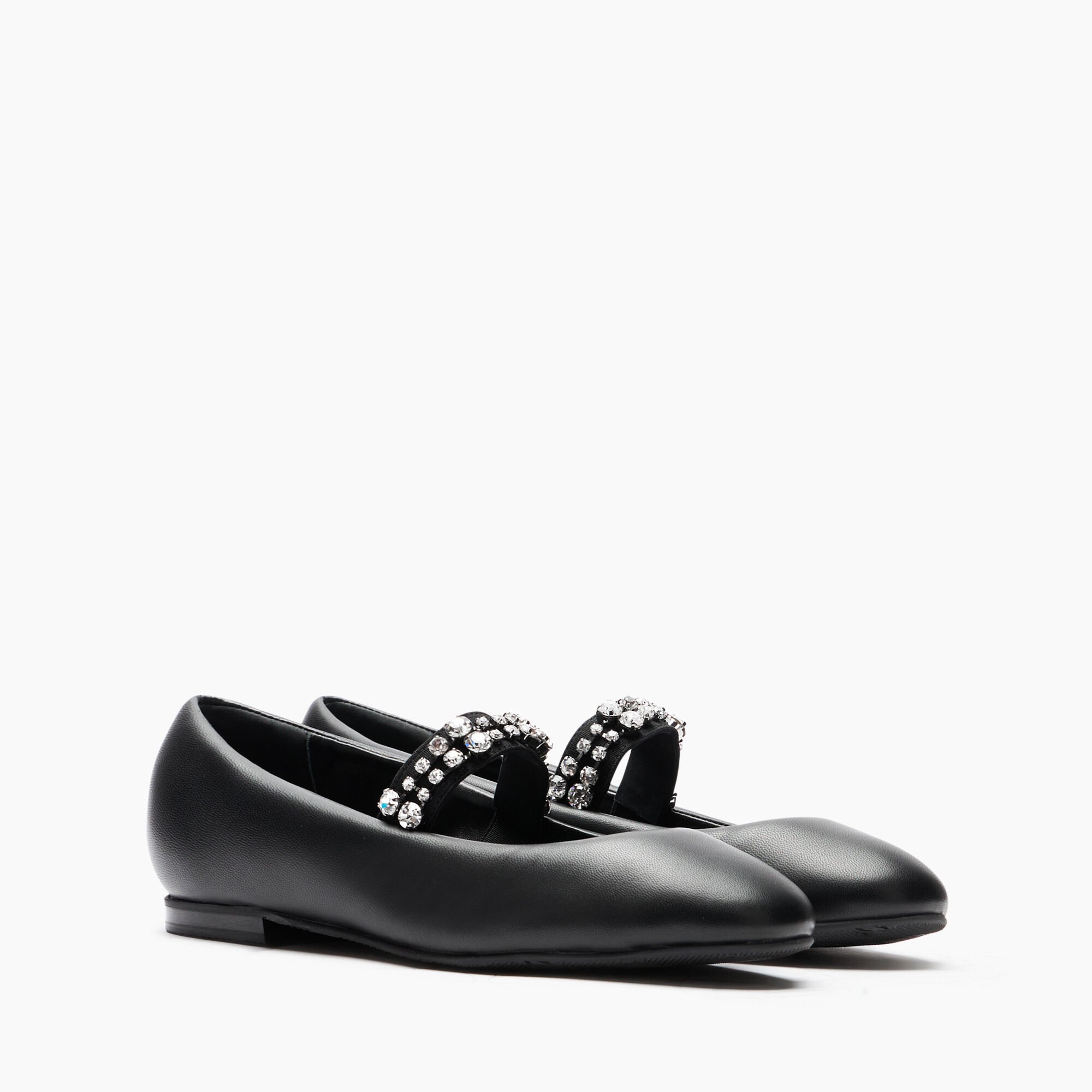  Puff Leather Ballerinas Nero 1A276Y0101C2608