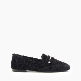 Casadei Valsenales Faux Fur Loafers أسود 1A275Y0101C2541