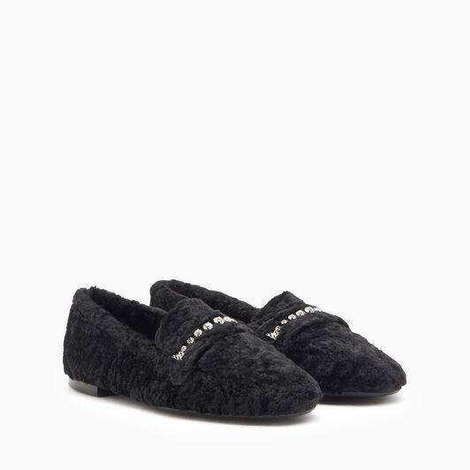 Casadei Valsenales Faux Fur Loafers أسود 1D263Y0101C2518