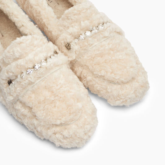 Casadei Valsenales Faux Fur Loafers أبيض 1D263Y0101C2518