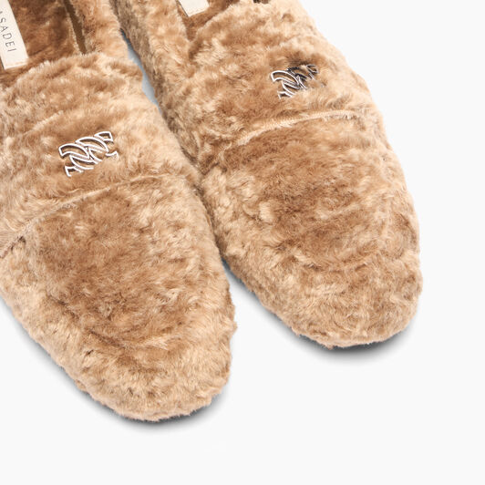 Casadei Valsenales Faux Fur Loafers كراميل 1D264Y0101C2519