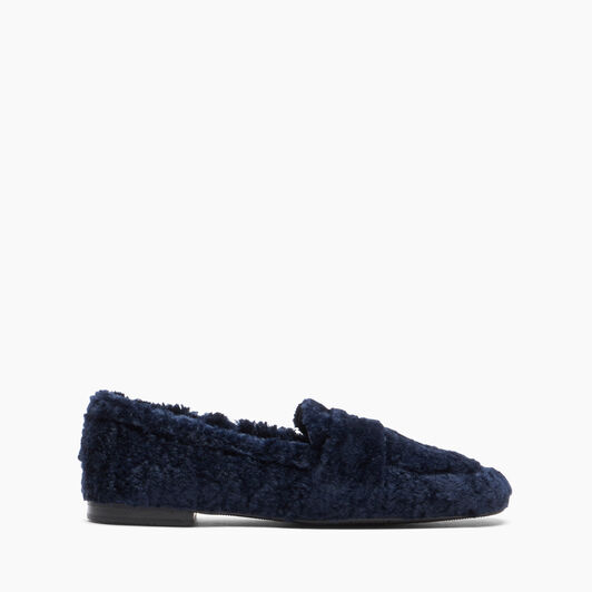 Casadei Valsenales Faux Fur Loafers نايت سكاي 1D264Y0101C2520