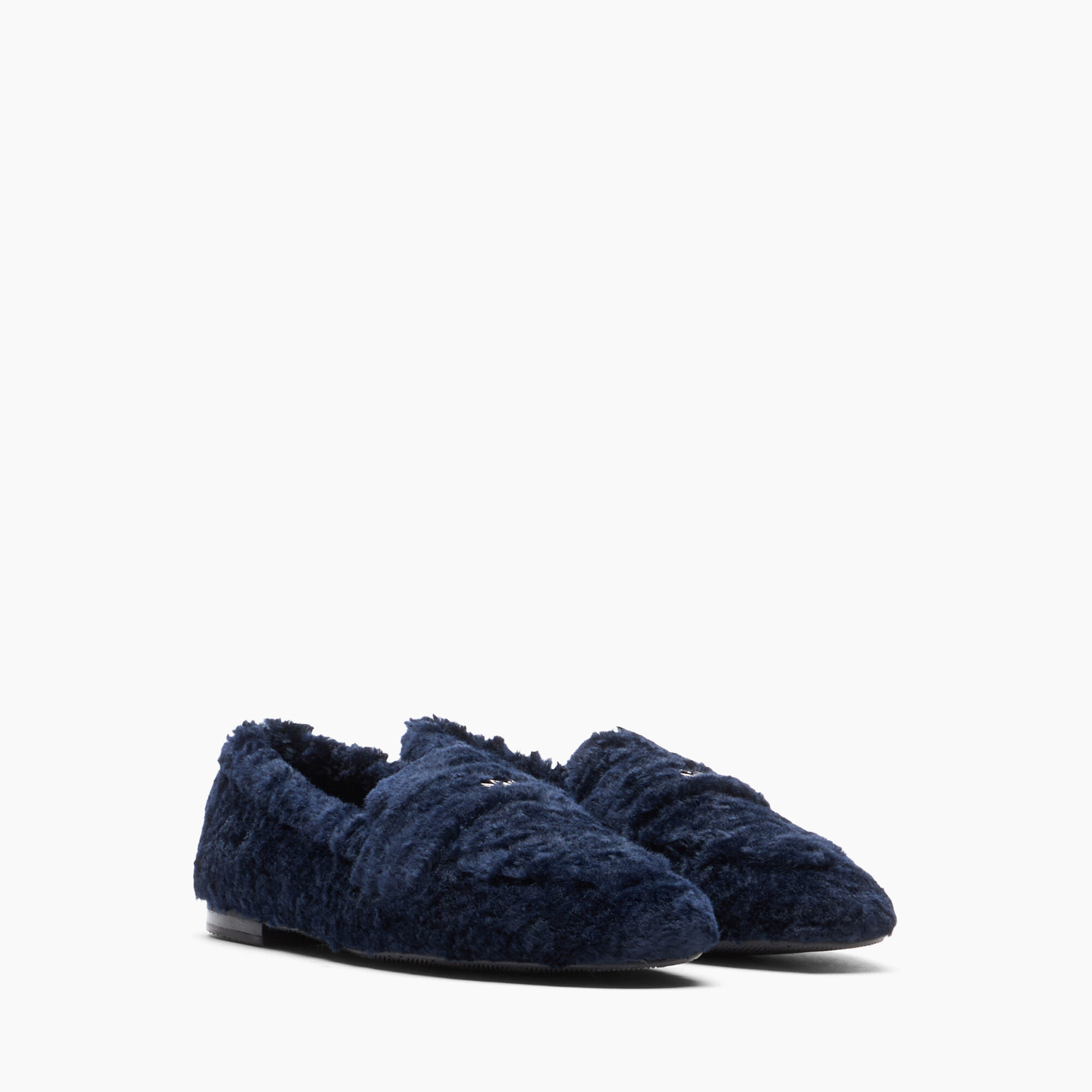 Casadei Valsenales Faux Fur Loafers نايت سكاي 1D264Y0101C2520