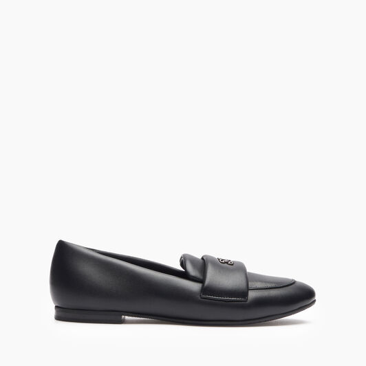  Puff Leather Loafers Noir 1D275Y0101C2606