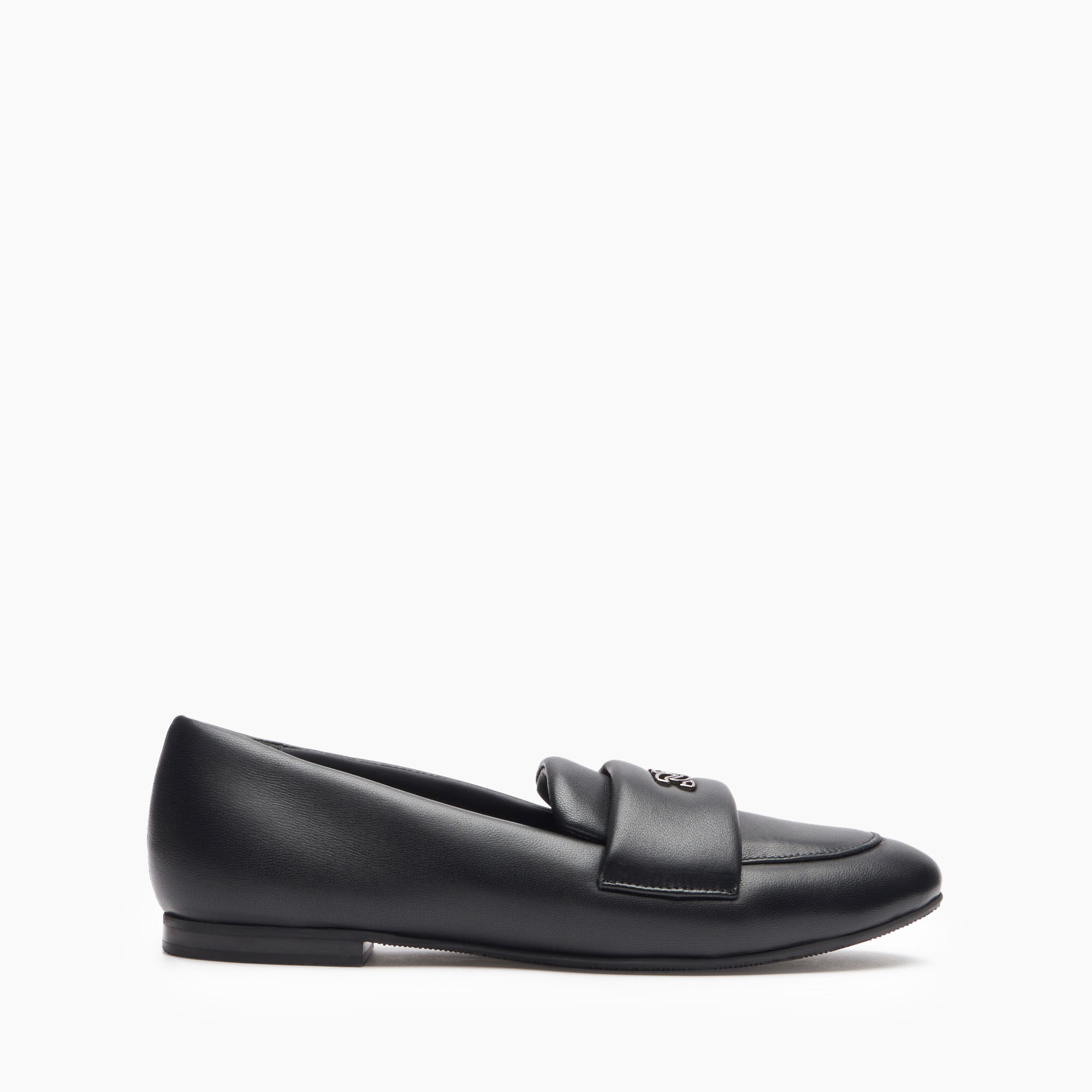  Puff Leather Loafers Nero 1D275Y0101C2606