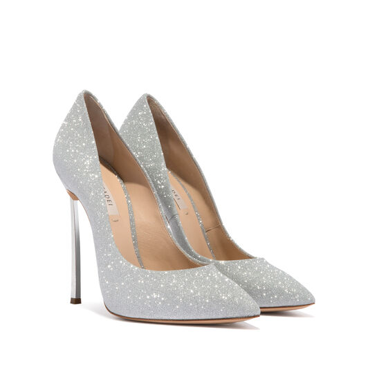 Casadei Blade Glitter Pumps Silver 1F916W120MSELEN