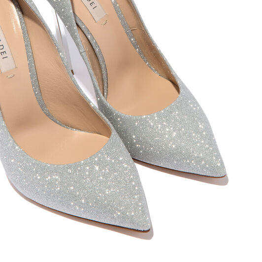 Casadei Blade Glitter Pumps Silver 1F916W120MSELEN