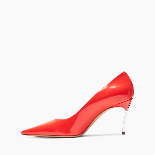 Casadei Superblade Patent Leather Pumps Coralflame 1F940X080MC1313