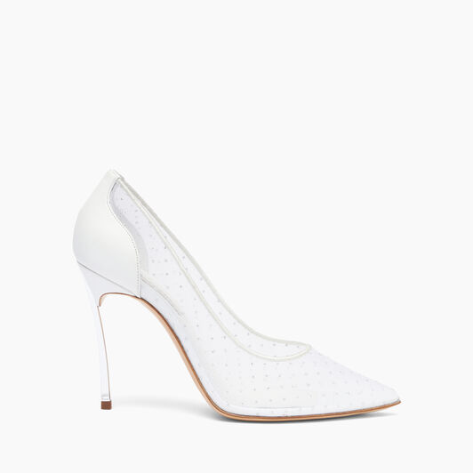 Casadei Blade Vanity Mesh  Pumps Bianco 1F941X100MT0475