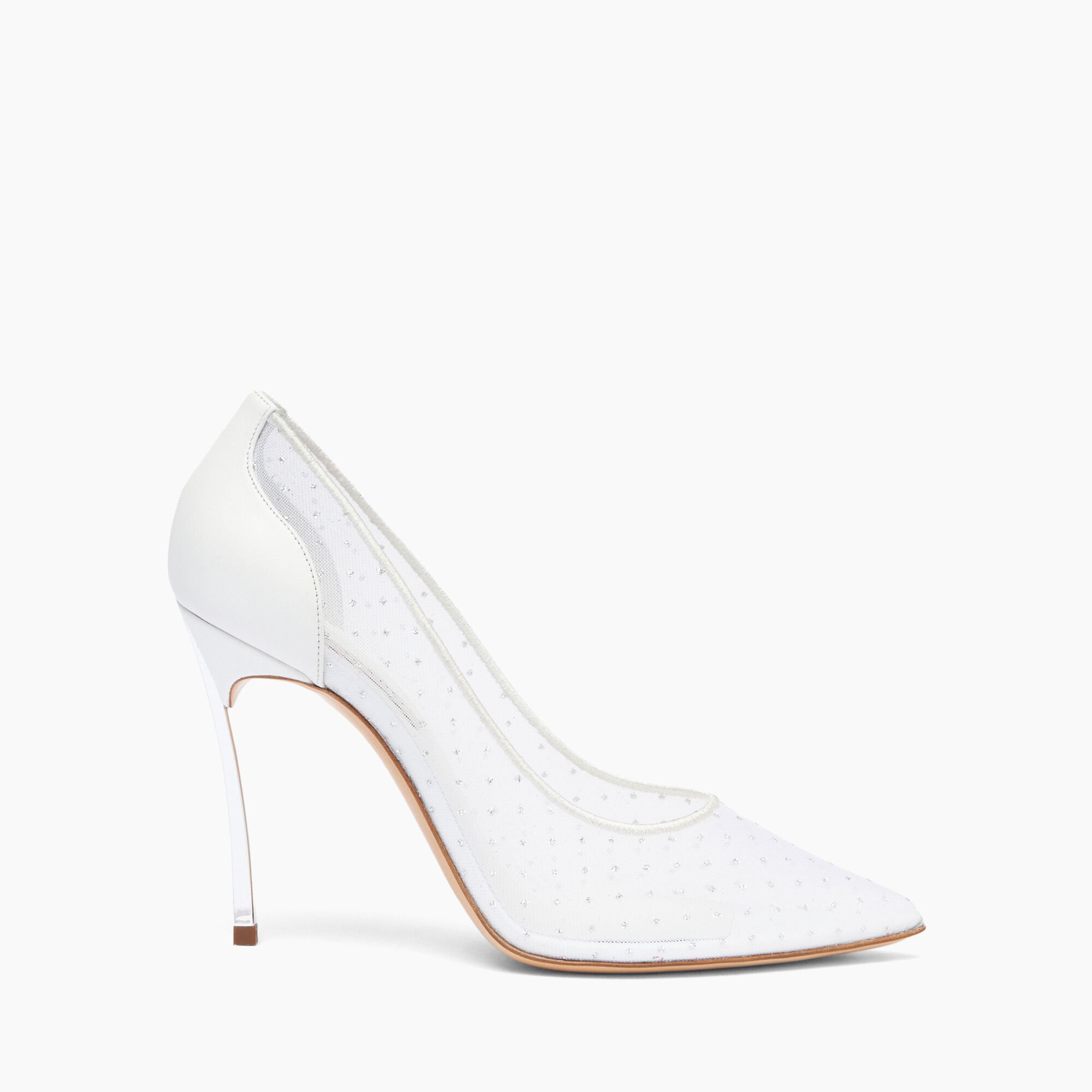 Casadei Blade Vanity Mesh  Pumps Blanc 1F941X100MT0475