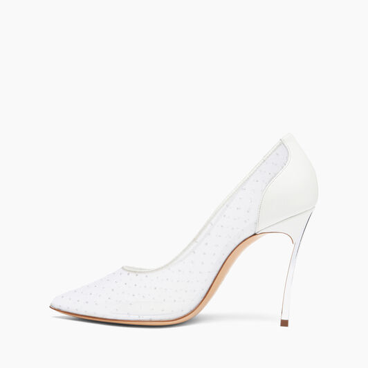 Casadei Blade Vanity Mesh  Pumps Blanc 1F941X100MT0475