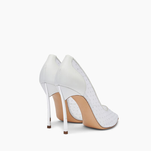 Casadei Blade Vanity Mesh  Pumps Blanco 1F941X100MT0475