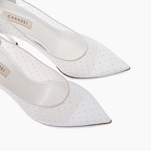 Casadei Blade Vanity Mesh  Pumps White 1F941X100MT0475