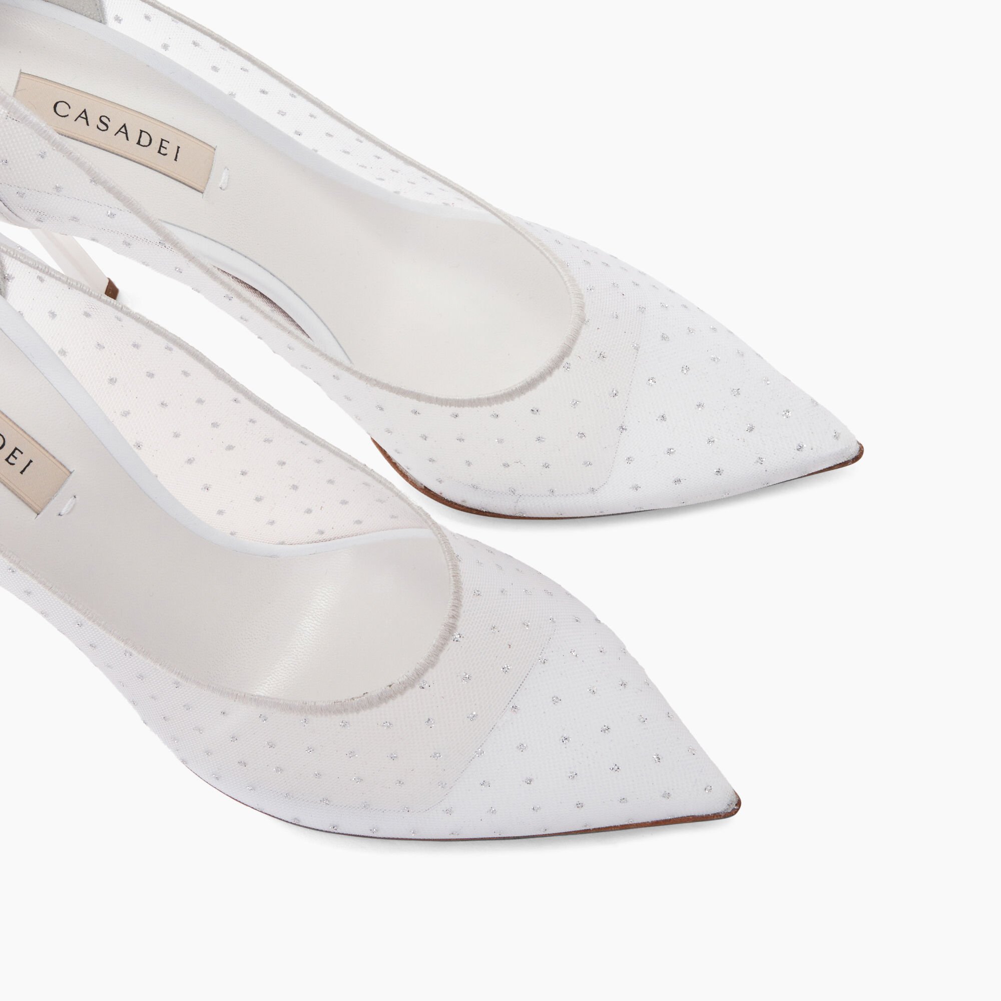 Casadei Blade Vanity Mesh  Pumps Blanco 1F941X100MT0475