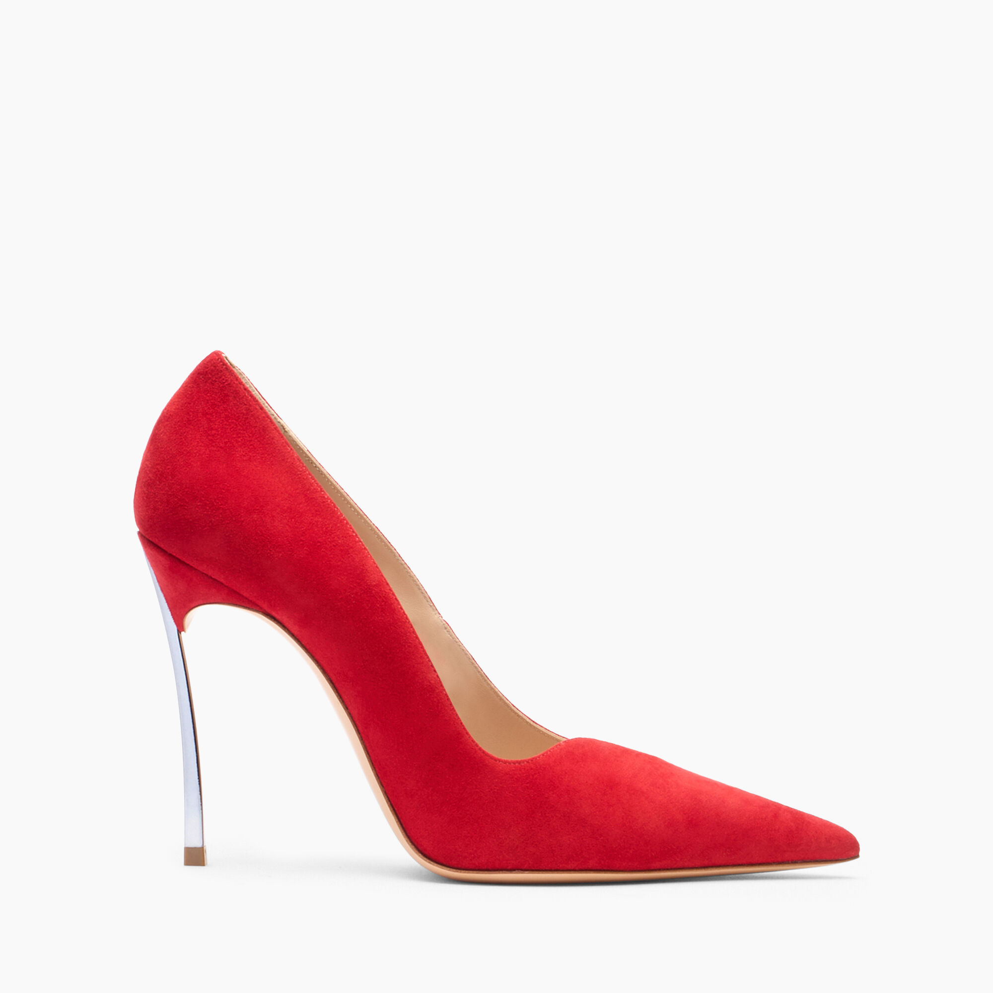 Casadei Superblade Suede Pumps Cuadrado rojo 1F961Y100MC1038