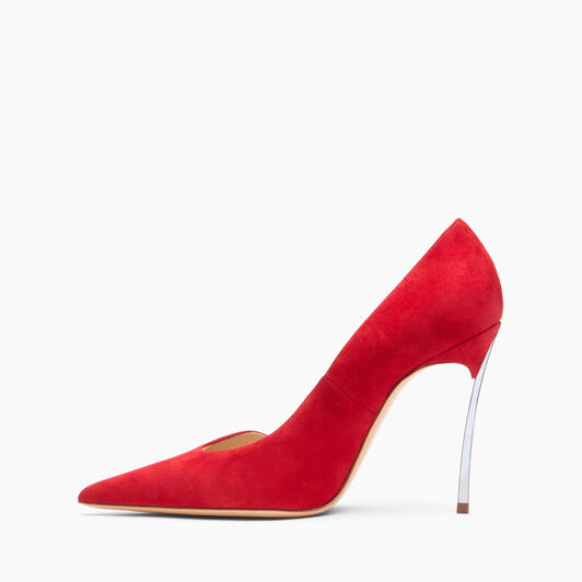 Casadei Superblade Suede Pumps Cuadrado rojo 1F961Y100MC1038