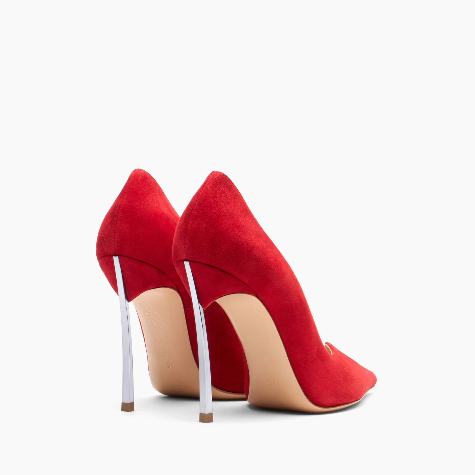 Casadei Superblade Suede Pumps Red Square 1F961Y100MC1038