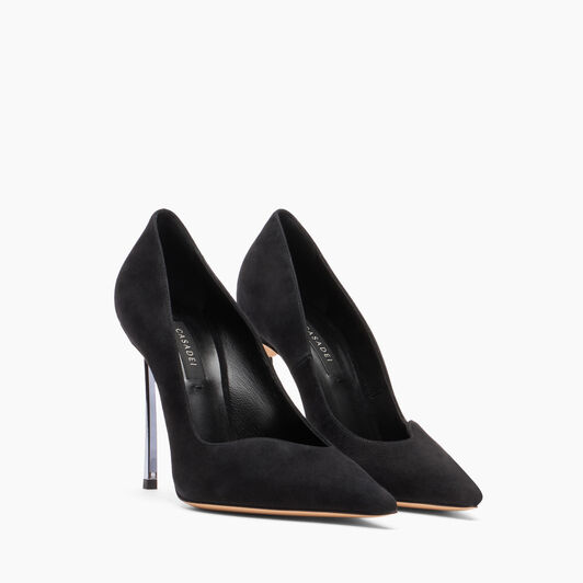 Casadei Superblade Suede Pumps Black 1F961Y100MC1038