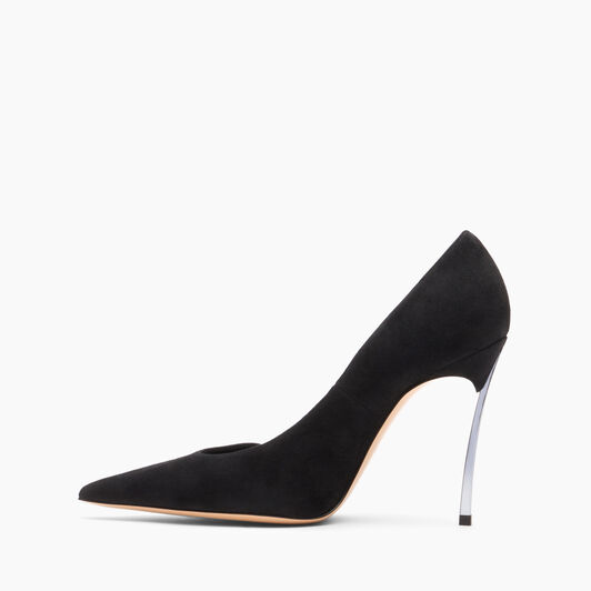 Casadei Superblade Suede Pumps Negro 1F961Y100MC1038