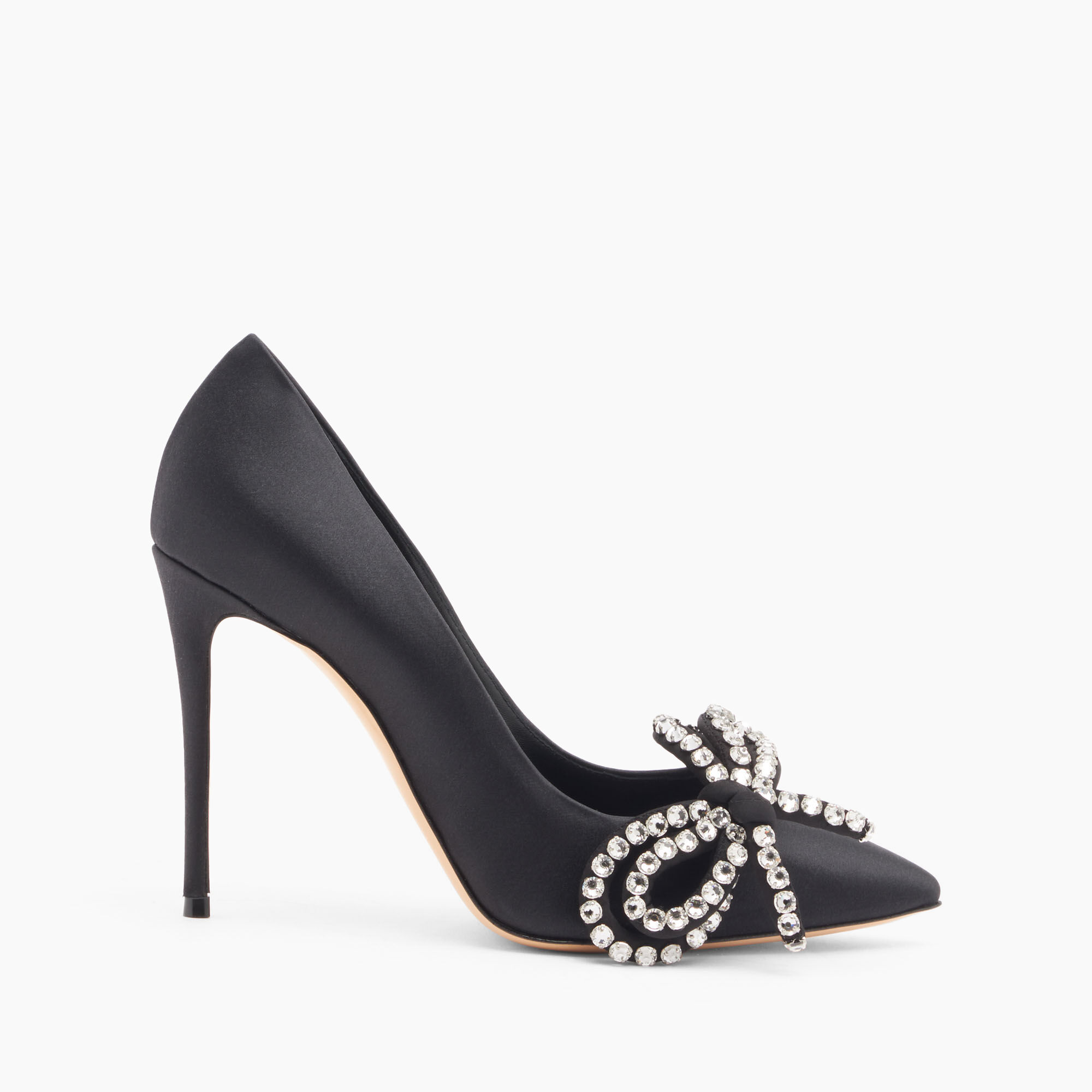 Casadei Judith Julia Satin Pumps Black 1F986Y1001C2541