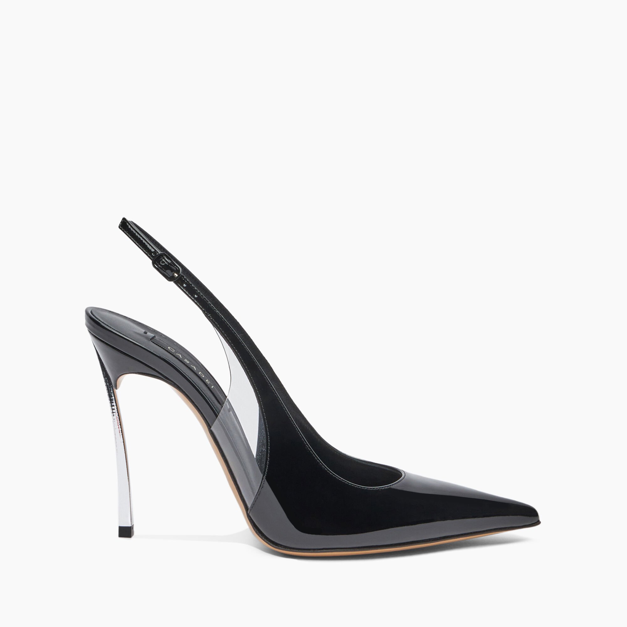 Casadei Superblade Patent Leather Slingback Noir 1G590X100MC1481