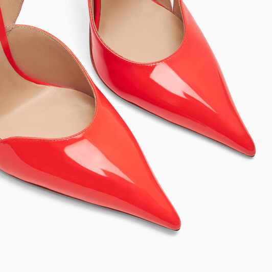 Casadei Scarlet Patent Leather, PVC Slingback Coralflame 1G599X1001T0396