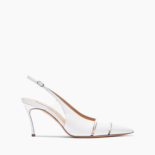 Casadei Superblade Patent Leather Slingback Blanc 1G600X080MC2327