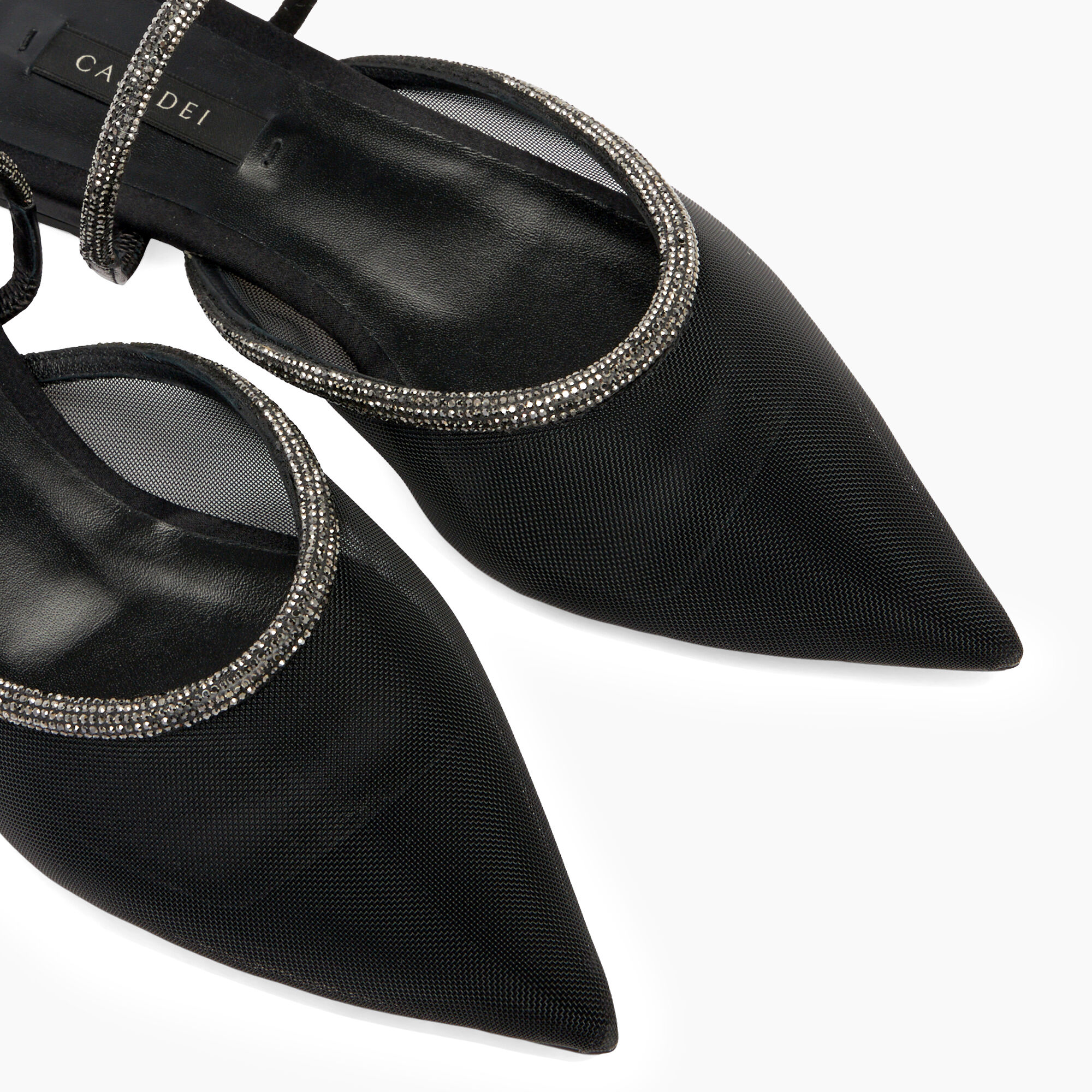 Casadei Mimì Mesh Flats Black and Ematite 1H994X0101MIMII