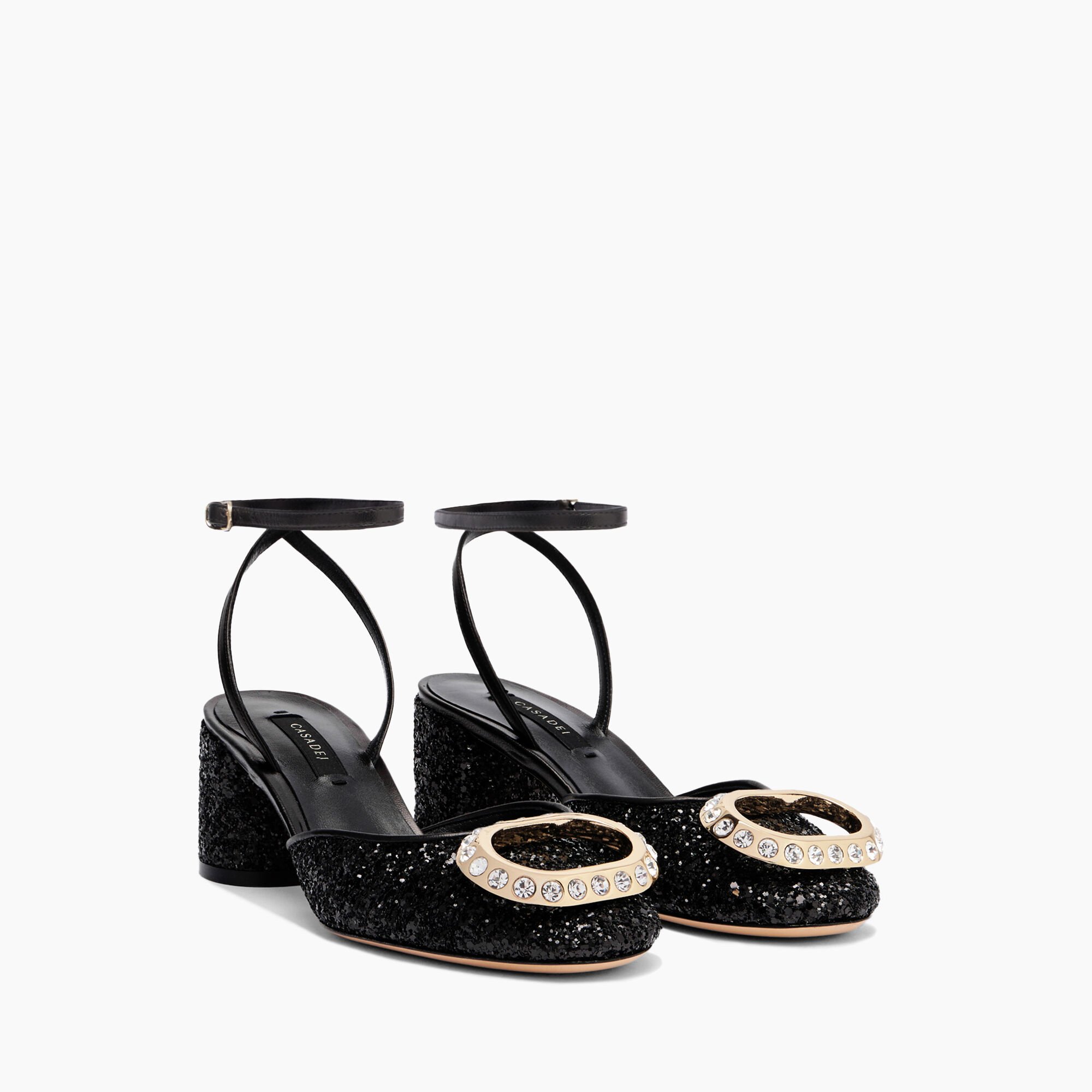 Casadei Ring Cleo Sandals أسود لا نهائي 1H999X0501C2345