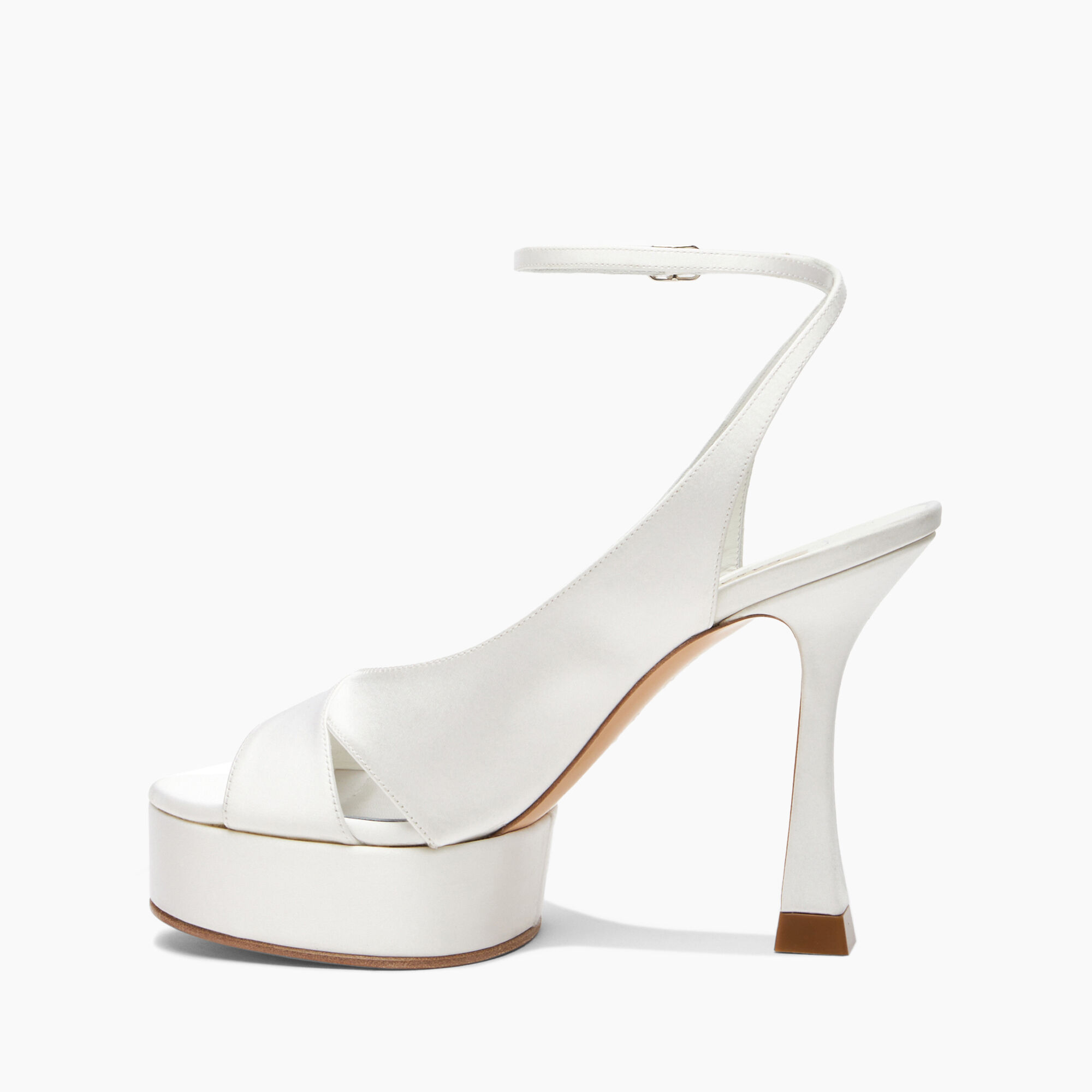 Casadei Donna Satin Platform Sandals White 1L069V1001SATIN