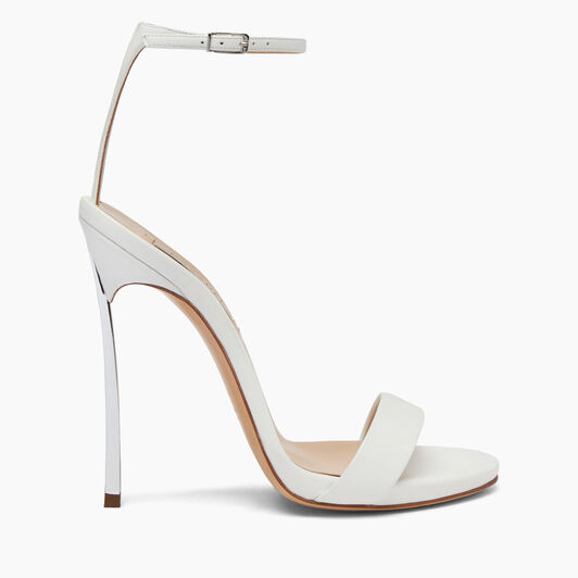 Casadei Blade Leather Sandals Bianco 1L162W120MT0395