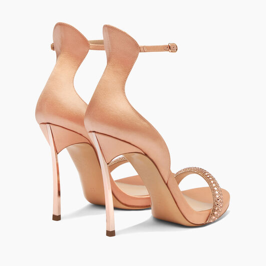 Casadei Cappa Blade Stratosphere Satin Sandals Light Peach 1L172W120MC2294