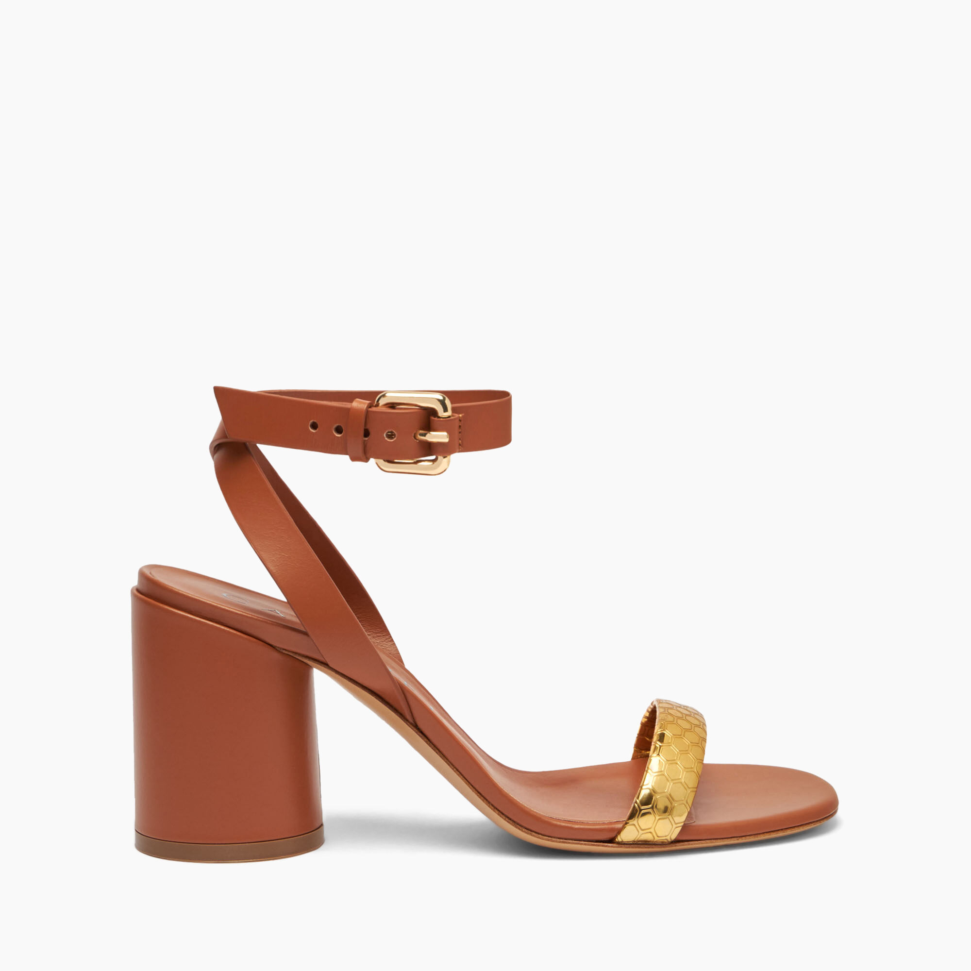 Casadei Atomium Cleo Leather and Gold Sandals ذهبي وإتروريا 1L196X0801T0450