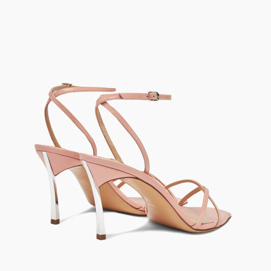 Casadei Superblade Patent Leather Sandals رمادي فاتح مائل للاصفرار 1L206X080MC1313