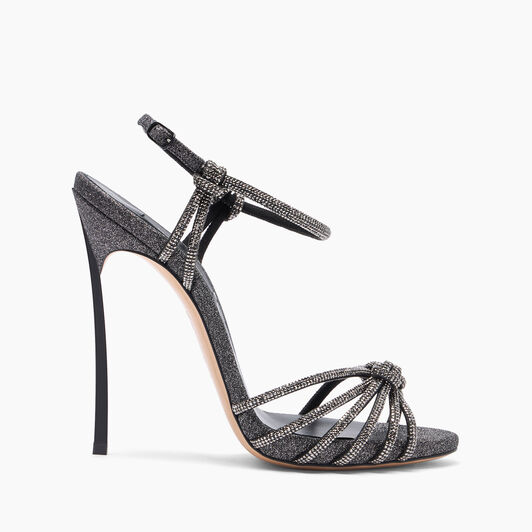 Casadei Blade C+C Sandals Nero and Jet Ematite 1L218X120TC2399