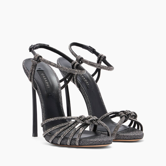 Casadei Blade C+C Sandals Black et Jet Ematite 1L218X120TC2399