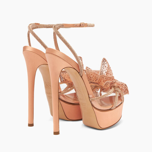 Casadei Flora Orchidea Platform Sandals Light Peach 1L225X1401C2331