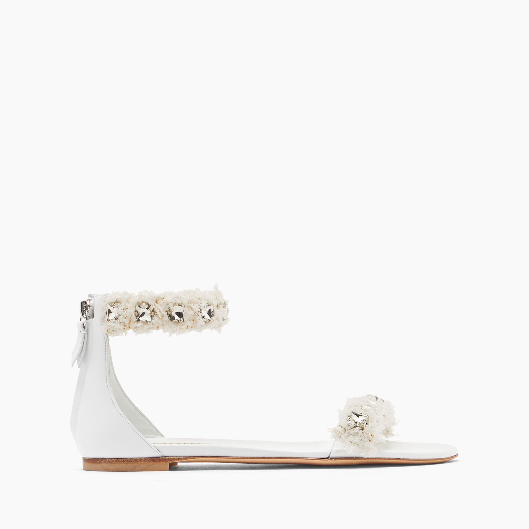 Casadei Elsa Leather Sandals Blanc 1L238X0001C2458