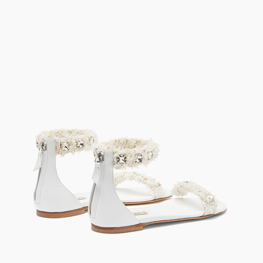 Casadei Elsa Leather Sandals White 1L238X0001C2458